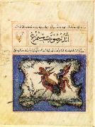 unknow artist Simurgh on an island,from Advantages to be Derived from Animals by Ibn Bakhtishu oil on canvas